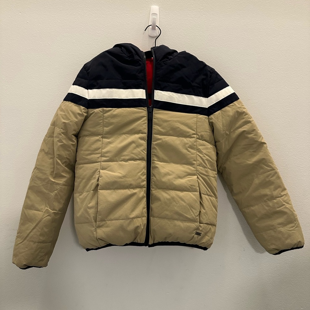 Ikks Tan and Black Kids Puffer Jacket (Boys 12 years size)